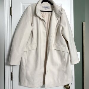 Nine West Faux Wool Zip Coat